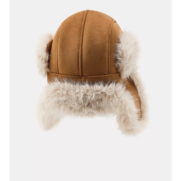 Zara Cream Faux Fur Winter Hat - Picture 3 of 3